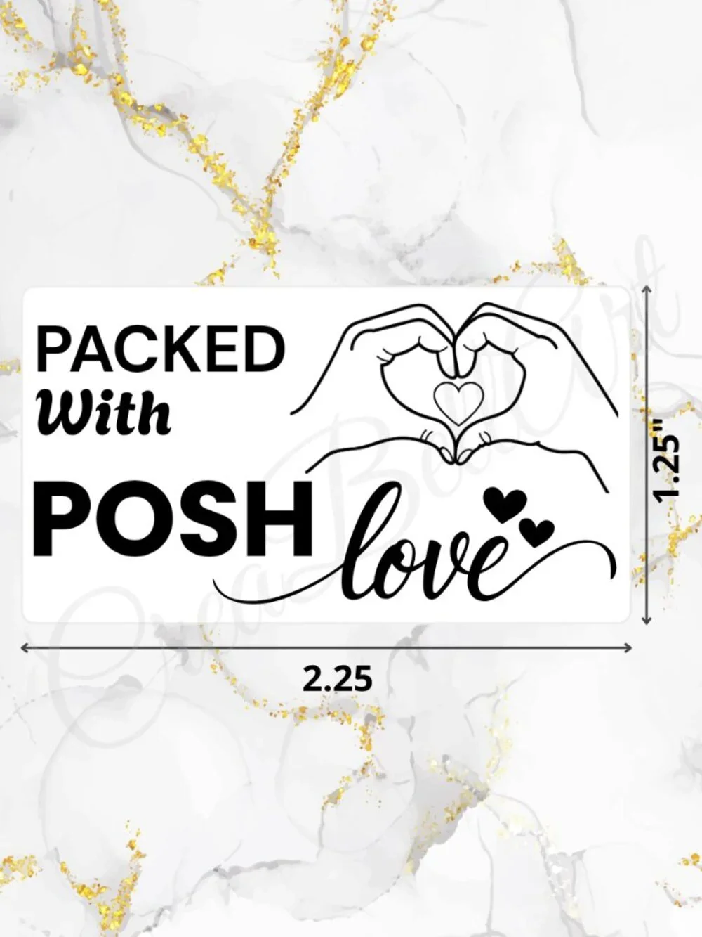 100 Thank you Stickers Packed with Posh Love | Small Business Labels